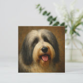 Baardcollie Bedankkaart (Staand voorkant)