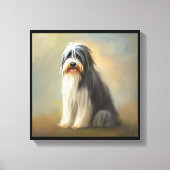 Baardcollie hond canvas afdruk (Voorkant)