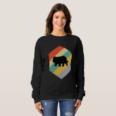 Baardcollie Hond Vintage Ontwerp Trui (Voorkant volledig)