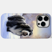 Baardcollie Laat het Sneeuwen Kerstmis  Case-Mate iPhone Case (Achterkant (horizontaal))