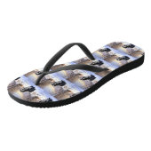 Baardcollie Laat het Sneeuwen Kerstmis Teenslippers (Schuin)