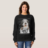 Baardcollie Mugshot Schuldig Hond Trui (Voorkant volledig)