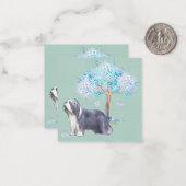 Baardcollie Notitiekaartje (Voorkant / Achterkant in situ)
