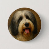 Baardcollie Ronde Button 5,7 Cm (Voorkant)