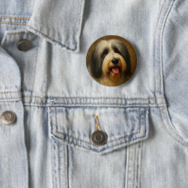 Baardcollie Ronde Button 5,7 Cm