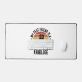 Baardcollie Vintage Sunset Hondenliefhebber Design Bureaumat (Keyboard & Muis)