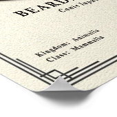 Baardcollie Zoölogie Serie Poster (Hoek)