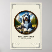 Baardcollie Zoölogie Serie Poster (Voorkant)