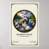 Baardcollie Zoölogie Serie Poster (Voorkant)