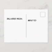 Baarddraag verjaardagshoed briefkaart (Achterkant)