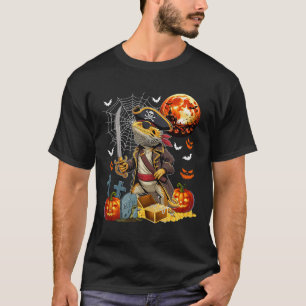 Baarddraagster cosplay piraat halloween gesneden p t-shirt