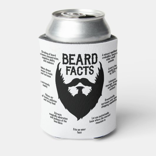 Baardeffecten (zwart) blikjeskoeler (Blikje Achterkant)