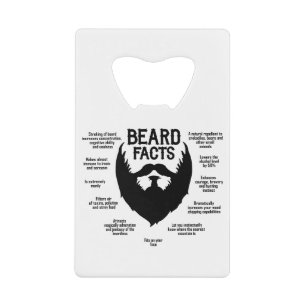 Baardeffecten (zwart) creditkaart flessenopener