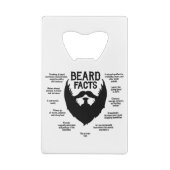Baardeffecten (zwart) creditkaart flessenopener (Achterkant)