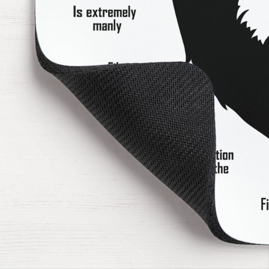 Baardeffecten (zwart) muismat (Hoek)