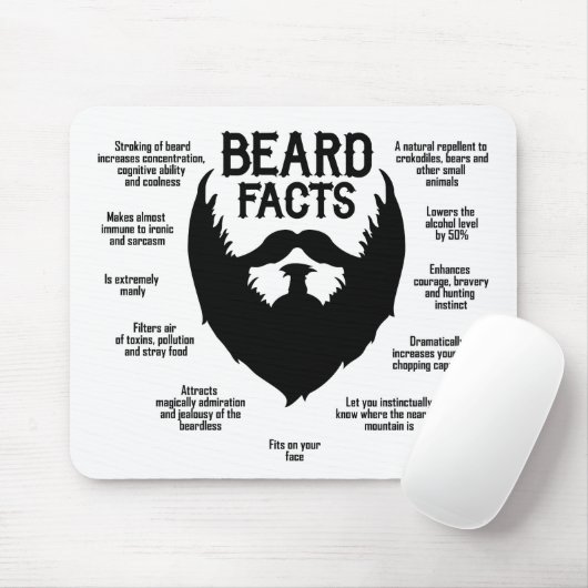 Baardeffecten (zwart) muismat (Met muis)