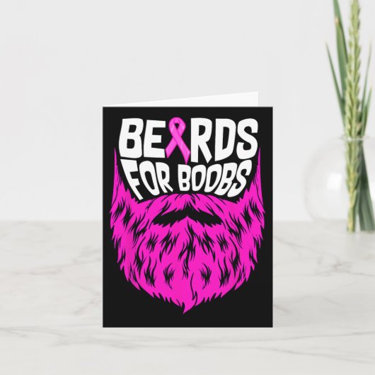 Baarden voor borstkanker Awareness Support Kaart (Voorkant)