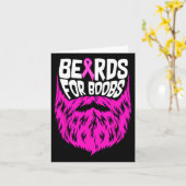 Baarden voor borstkanker Awareness Support Kaart (Gele Bloem)