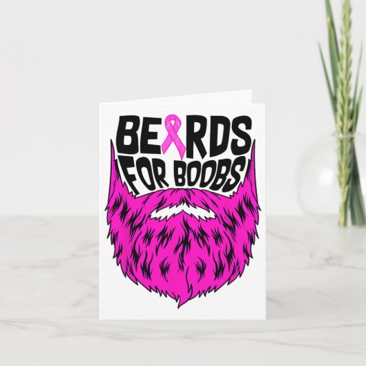 Baarden voor borstkanker Awareness Support Kaart (Voorkant)