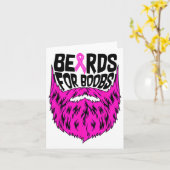 Baarden voor borstkanker Awareness Support Kaart (Gele Bloem)