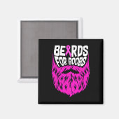 Baarden voor borstkanker Awareness Support Magneet (Voorkant / Achterkant)