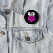 Baarden voor borstkanker Awareness Support Ronde Button 5,7 Cm (In situ)