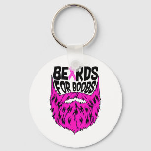 Baarden voor borstkanker Awareness Support Sleutelhanger