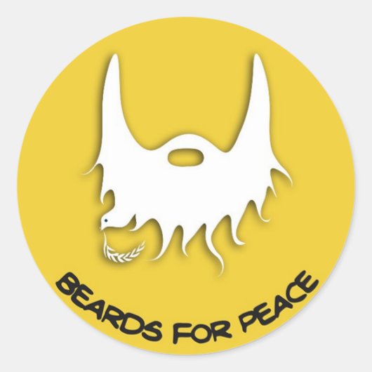 baarden voor vrede sticker nieuwe logo (Voorkant)