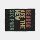 Baarden zijn de nieuwe sixpack grappige baardige m fleece deken (Voorkant (Horizontaal))