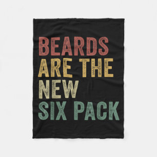 Baarden zijn de nieuwe sixpack grappige baardige m fleece deken