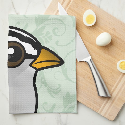 Baardevolle witte mug theedoek (Quarter Fold)