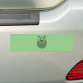 Baardige Beer Product Bumpersticker (Op auto)