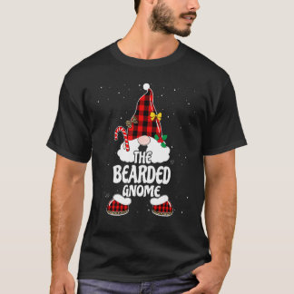 Baardige Kabouter Buffalo Plaid Overeenkomstige Fa T-shirt