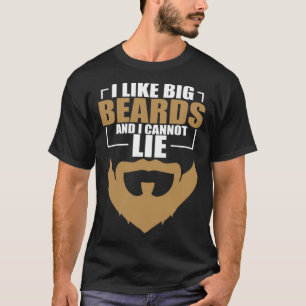 Baardige mannen die grote baarden leuk vinden en i t-shirt