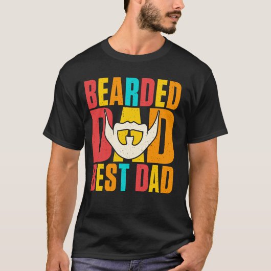Baardige Papa Beste Papa T-shirt (Voorkant)