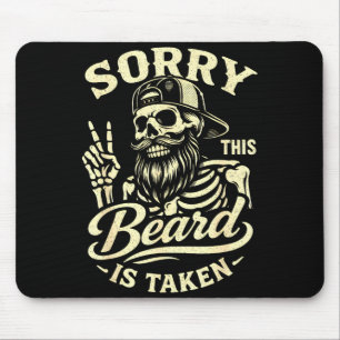 Baardige papa vader vaderdag sorry deze baard is muismat