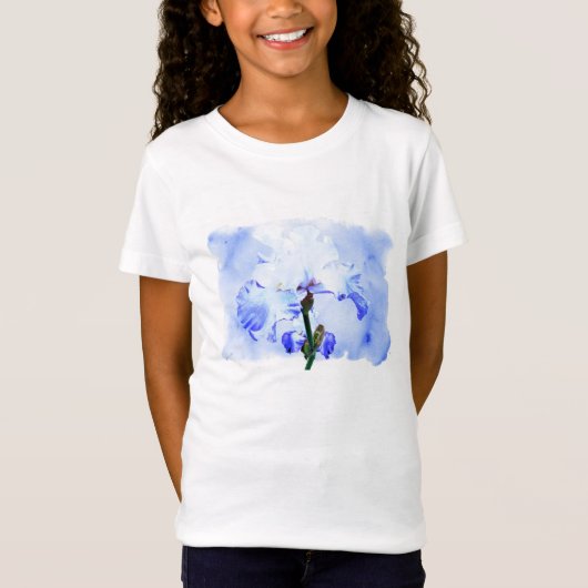 Baardiris - Blauw en Wit T-shirt (Voorkant)