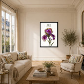 Baardiris botanische kunstprint poster