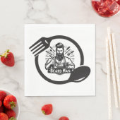 Baardman Kookt Papieren Servetten (Insitu)