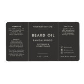 Baardolie 4oz druppelfles Etiket (Voorkant)