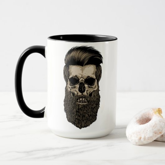 Baardschedel Mok (Met donut)