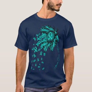 Baarmoeder Bewustzijn Zonnebloem lint bloemen herf T-shirt