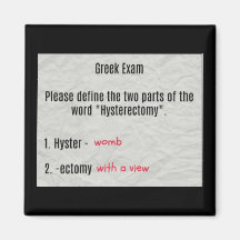 baarmoeder met een Uitzicht hysterectomie magneet