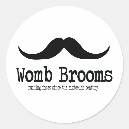 baarmoederbezems ronde sticker (Voorkant)