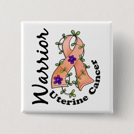 baarmoederhalskanker 15 vierkante button 5,1 cm (Voorkant)