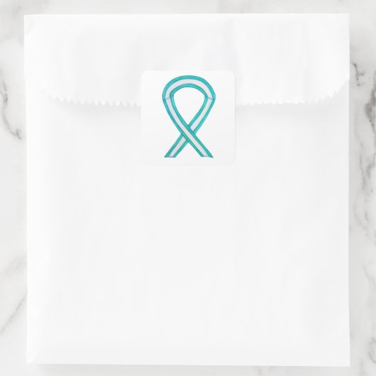 Baarmoederhalskanker Awareness Ribbon Sticker Deca (Tas)