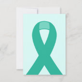 Baarmoederhalskanker bewustzijn Floral Blauwgroen  Bedankkaart (Achterkant)