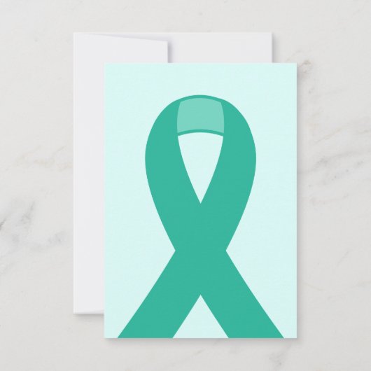 Baarmoederhalskanker bewustzijn Floral Blauwgroen  Bedankkaart (Achterkant)