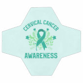 Baarmoederhalskanker bewustzijn Floral Blauwgroen  Voetbal (Enkel)