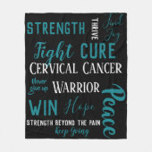 Baarmoederhalskanker krijger deken (Voorkant)